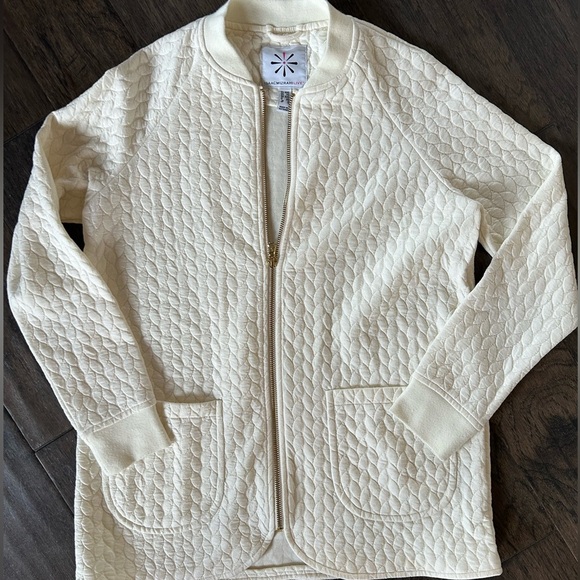 Isaac Mizrahi Live Quilted Ivory Jacket | Tagged XXS Fits S (2/4) | Spring Prep - Picture 1 of 4